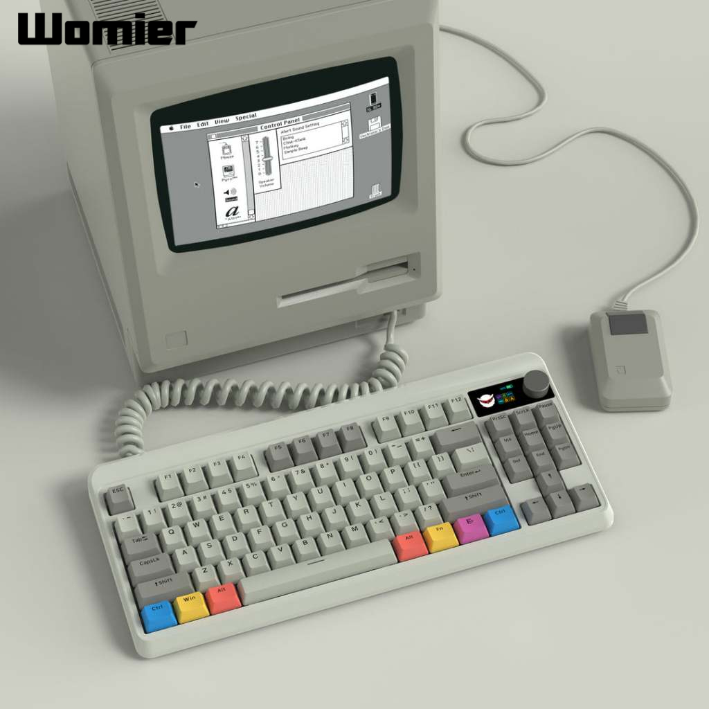 Bàn phím chơi game cơ ba chế độ WOMIER M87 Pro Màn hình OLED Bàn phím cơ không dây Bluetooth 5.1 / 2