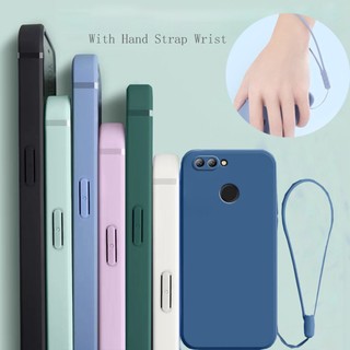 Oppo Ốp Điện Thoại tpu Silicon Mềm Mỏng Khung Vuông Có Dây Đeo Cổ Tay Cho Oppoa5S a7 f9 r15 f5 f7 a3s