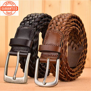  Thắt Lưng Bện Bằng Da Bò Có Khóa Cài Rỗng Độc Đáo Thời Trang Cho Học Sinh