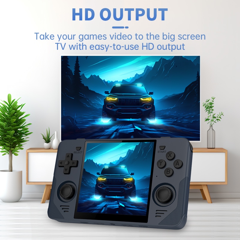 Powkiddy Máy Chơi game Cầm Tay rgb30 Màn Hình 720 * 720 4 inch ips wifi rk3566 Phong Cách retro