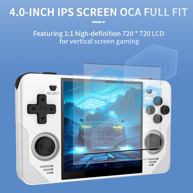 Powkiddy Máy Chơi game Cầm Tay rgb30 Màn Hình 720 * 720 4 inch ips wifi rk3566 Phong Cách retro