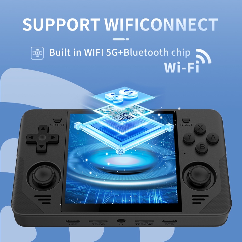Powkiddy Máy Chơi game Cầm Tay rgb30 Màn Hình 720 * 720 4 inch ips wifi rk3566 Phong Cách retro
