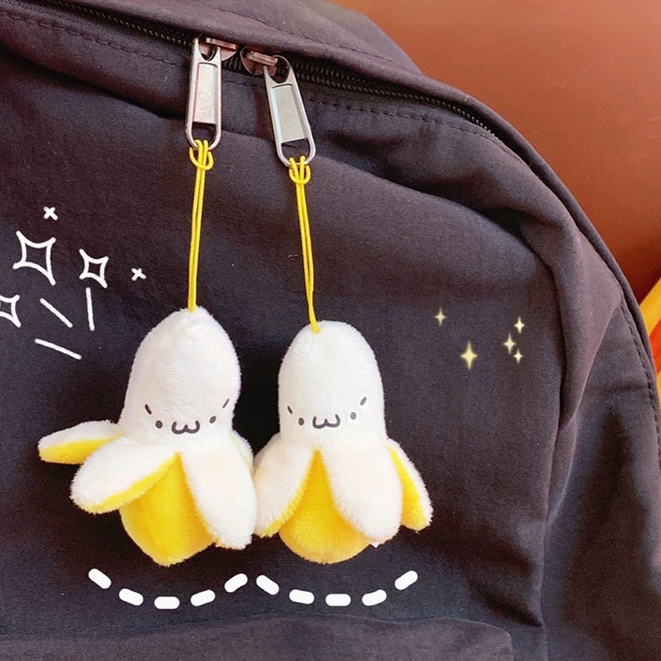 Móc Khóa Hình Quả Chuối Nhồi Bông Dễ Thương