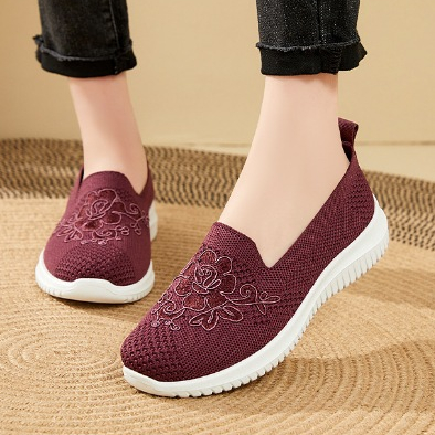 Giày Búp Bê Vải Thêu Họa Tiết Phong Cách Bắc Kinh Cổ Điển Mới 2023 Cho Nữ