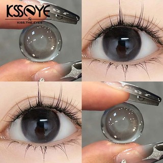  ksseye 2 chiếc Kính áp tròng mềm với tính chất cao cấp Thoải mái 14,2mm màu nâu hồng 6 tháng nam và nữ Thích hợp cho học sinh, sinh viên sử dụng tại nơi làm việc