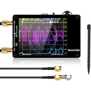 Bộ phân tích mạng vector nanovna 10khz-1.5ghz, máy phân tích ăng-ten uhf seesii mf hf vhf đo thông số s, tỷ lệ sóng đứng điện áp, pha, độ trễ, biểu đồ smith với 2,8 "touc