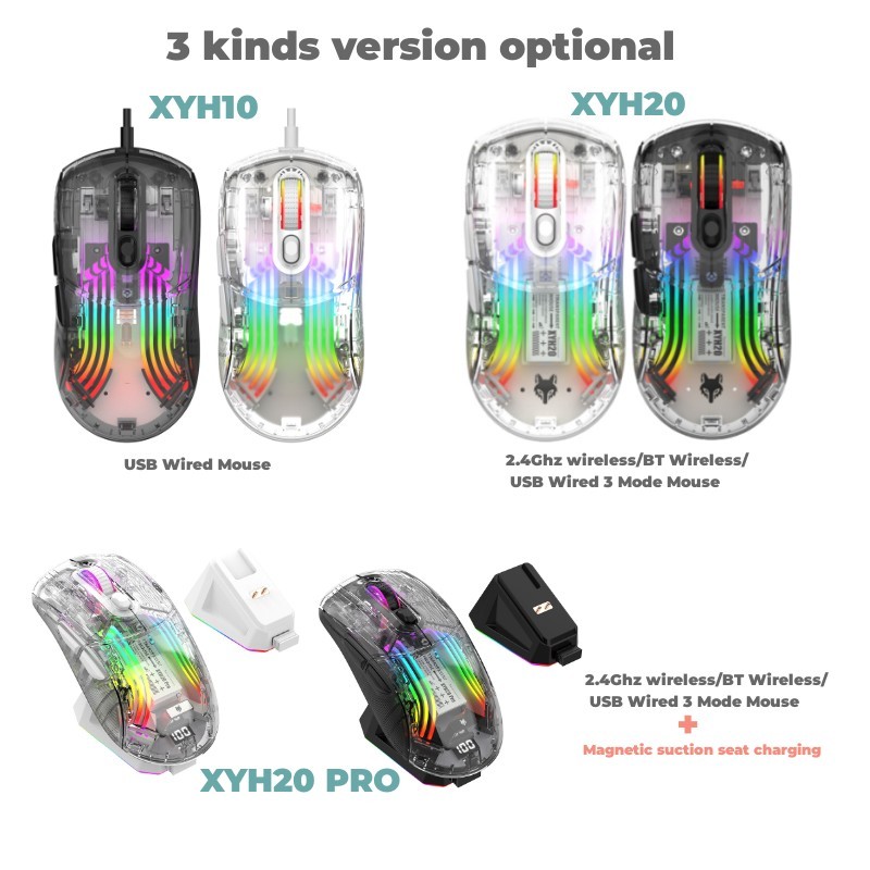 Chuột Máy Tính xyh10 / xyh20 rgb 7Kypi 2400 bluetooth / 2.4ghz Có Dây usb Cho laptop pc mac