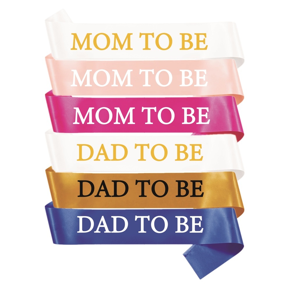 Mom to Be & Dad to Be Sash Phụ kiện trang trí tiệc tắm em bé