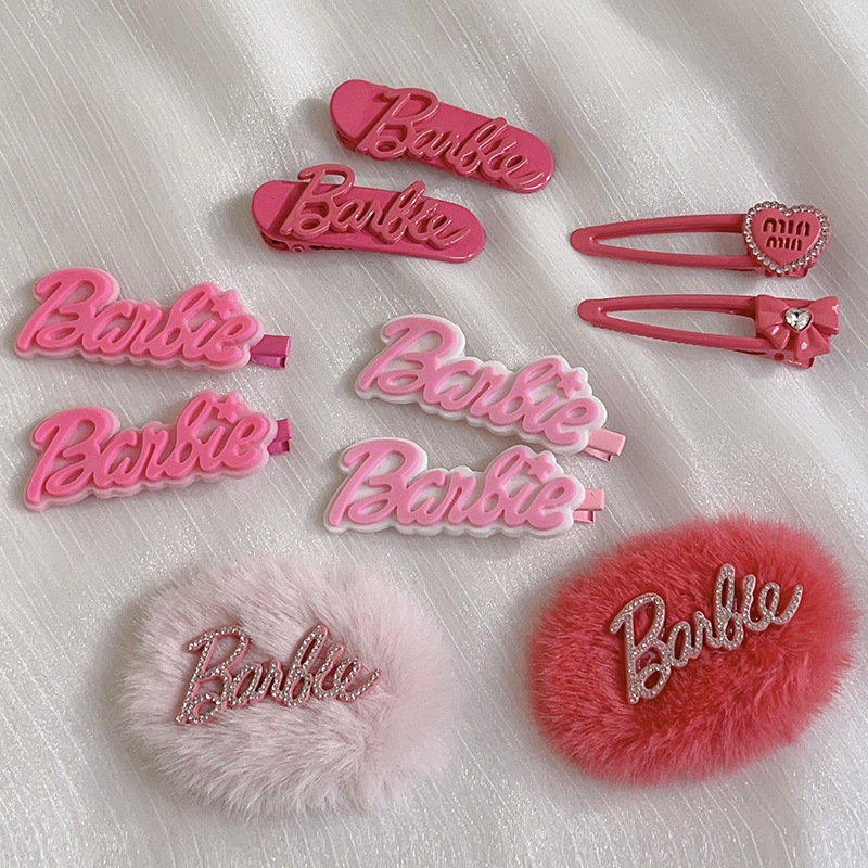 1 Kẹp Tóc Hình Trái Tim Và Chữ Cái Màu Hồng Dễ Thương y2k