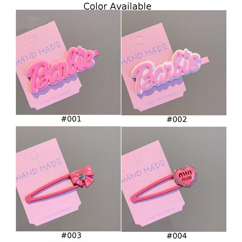 1 Kẹp Tóc Hình Trái Tim Và Chữ Cái Màu Hồng Dễ Thương y2k