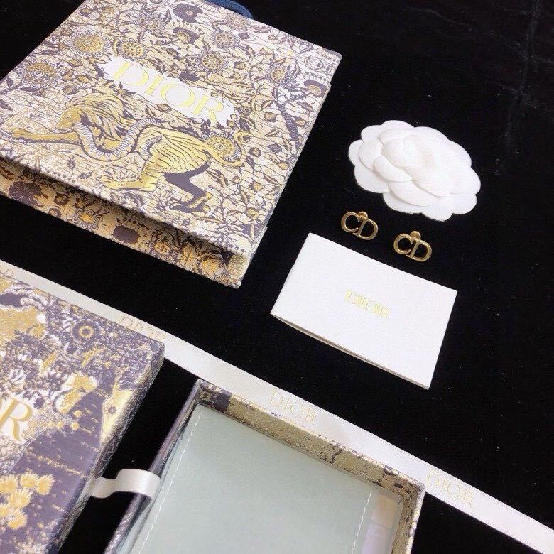 Dior Bông Tai Hình cd Phong Cách retro Đơn Giản