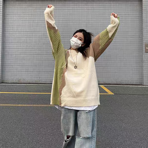 Áo len KYUSHUAD tay dài phong cách harajuku thời trang