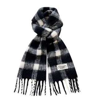 MG STUDIO /Khăn Quàng Cổ cashmere Giả cashmere Hoa Văn Kẻ Ô