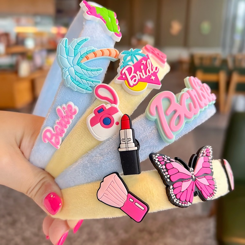 Cài Tóc Búp Bê barbie Màu Hồng Dễ Thương Thời Trang Ngọt Ngào Phong Cách Công Chúa disney Ngọt Ngào Cho Nữ