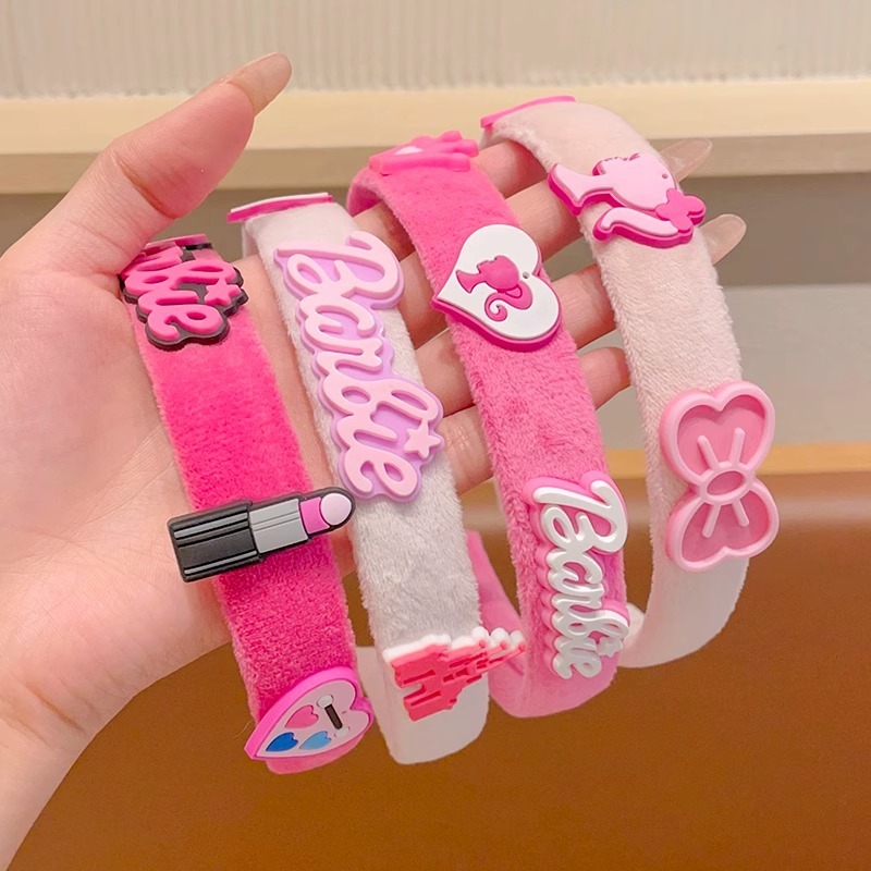 Cài Tóc Búp Bê barbie Màu Hồng Dễ Thương Thời Trang Ngọt Ngào Phong Cách Công Chúa disney Ngọt Ngào Cho Nữ