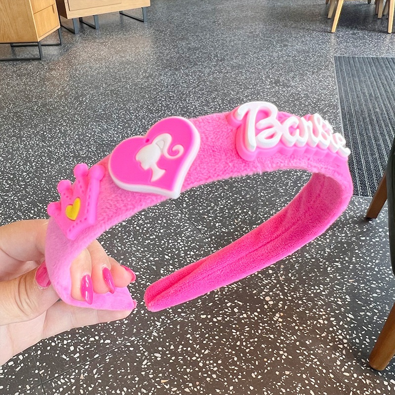 Cài Tóc Búp Bê barbie Màu Hồng Dễ Thương Thời Trang Ngọt Ngào Phong Cách Công Chúa disney Ngọt Ngào Cho Nữ