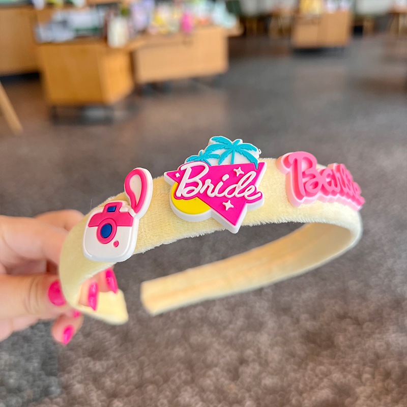 Cài Tóc Búp Bê barbie Màu Hồng Dễ Thương Thời Trang Ngọt Ngào Phong Cách Công Chúa disney Ngọt Ngào Cho Nữ