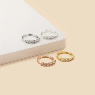 1 Chiếc Nhẫn Mũi Đính Đá zircon Thời Trang
