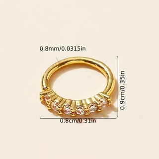 1 Chiếc Nhẫn Mũi Đính Đá zircon Thời Trang
