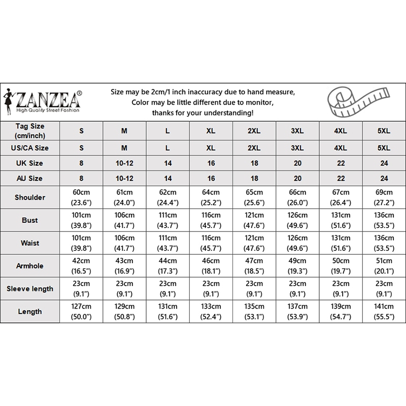 Zanzea Đầm Nữ Tay 3 / 4 Cổ Chữ V Form Rộng Phong Cách Hàn Quốc