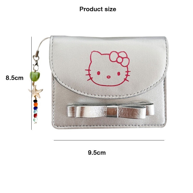 MOUSSON Ví Da pu Ngắn Dạng Gập Màu Trơn Thời Trang Hàn Quốc Cho Nữ