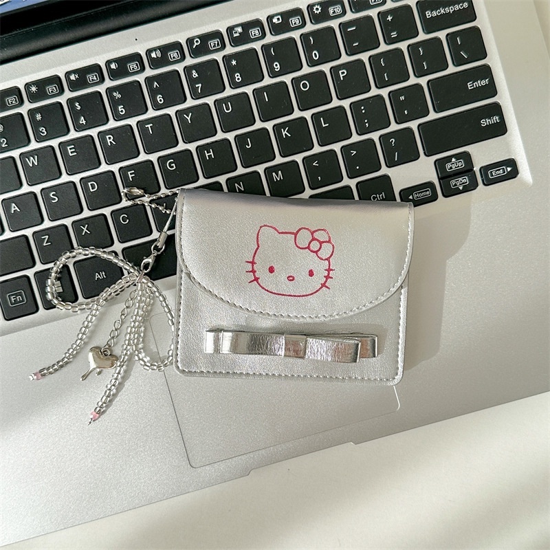 MOUSSON Ví Da pu Ngắn Dạng Gập Màu Trơn Thời Trang Hàn Quốc Cho Nữ