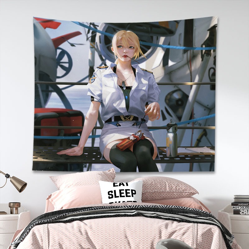 Tranh Vải Treo Tường Trang Trí Hình Cô Gái anime