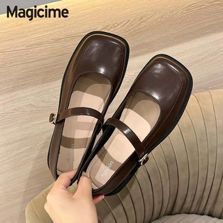 Magicime magicime Giày Da Đế Mềm Màu Đen Thời Trang Mùa Xuân 2024 Cho Nữ