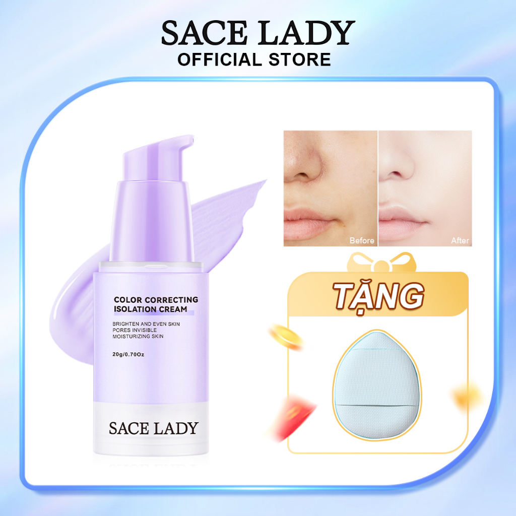 Kem lót trang điểm SACE LADY 20g giúp se khít lỗ chân lông cao cấp chuyên dụng