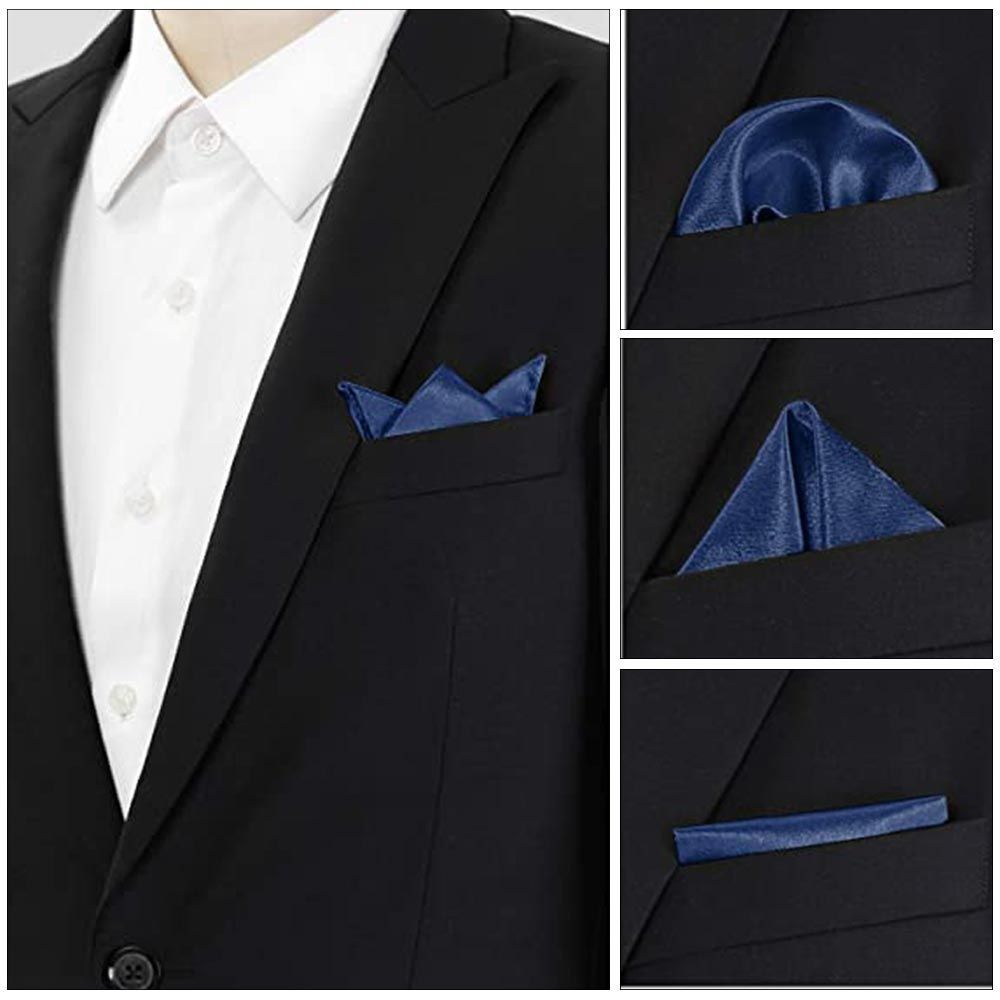 LEILY Square Plain Suits Pocket Solid Color Pocket Square Satin Handkerchief Suit Hankies Business Chest Towel Hanky Fashion Wedding Party Supplies Mens Suits Pocket/Multicolor