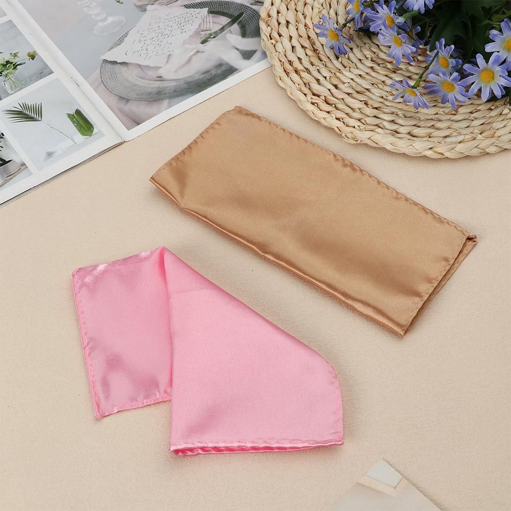 LEILY Square Plain Suits Pocket Solid Color Pocket Square Satin Handkerchief Suit Hankies Business Chest Towel Hanky Fashion Wedding Party Supplies Mens Suits Pocket/Multicolor