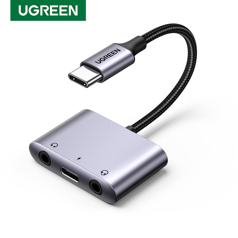 Ugreen Cáp Sạc Nhanh 3 Trong 1 usb c Sang 3.5 mm pd 60w Cho iphone 15, samsung s23 ultra, Macbook air