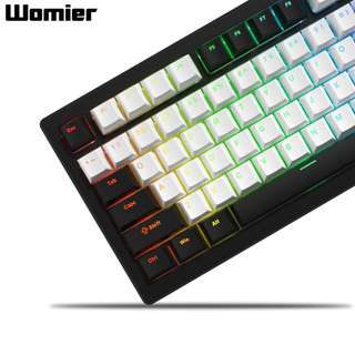Womier PBT Shine Through Keycap, Doubel Shot RGB Backlit Custom Key Cap, Cherry Profile Keycaps cho bàn phím công tắc Cherry Gateron MX, 124 phím Keycap