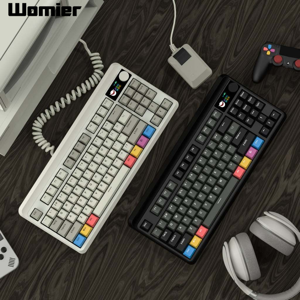 Bàn phím cơ WOMIER, Bàn phím không dây Hotswap có đèn nền RGB 3 chế độ M87 Pro Hỗ trợ kết nối Blueto