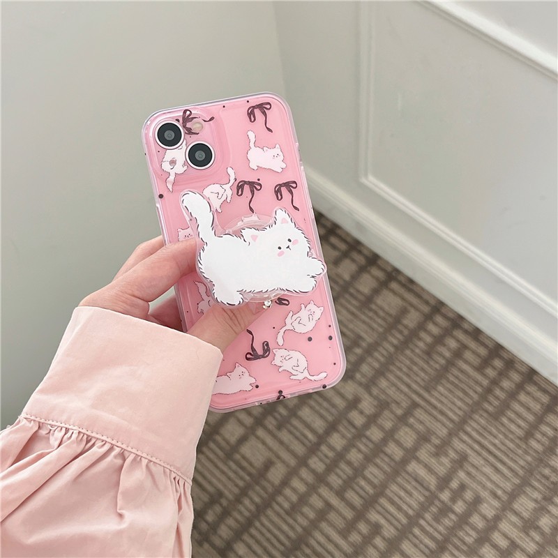 Ôp Điện Thoại Dẻo Họa Tiết Hoạt Hình Chú Mèo Đeo Nơ Dễ Thương Cho iphone15promax i14promax i12 pro max / i11 ip15 / 13pro Ốp