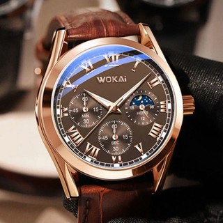 Đồng Hồ analog Máy quartz Dây Da new copule