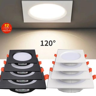 Đèn LED mỏng vuông Pinlight Downlight 7W 12w 15w 20w Đèn trần nướng âm trần