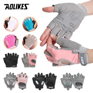  Găng Tay Tập Gym Nữ Găng Tay Gym Nam Hở Ngón Chống Trượt Cao Cấp Tập Yoga Gym Goft Đạp Xe Aolikes 