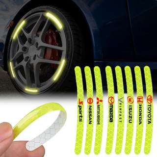 Set 20 Miếng Dán Phản Quang Chống Trầy Xước Trang Trí Viền Bánh Xe Hơi / Mô Tô