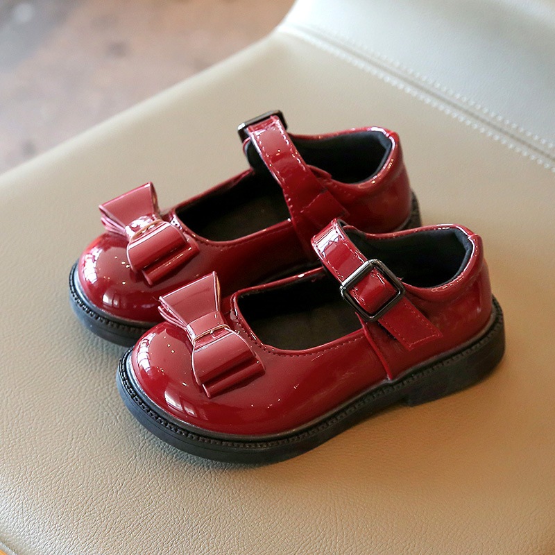 SUGE giày lolita cho bé gái Năm mới đỏ công chúa  Đen Giày sinh viên Mary Jane