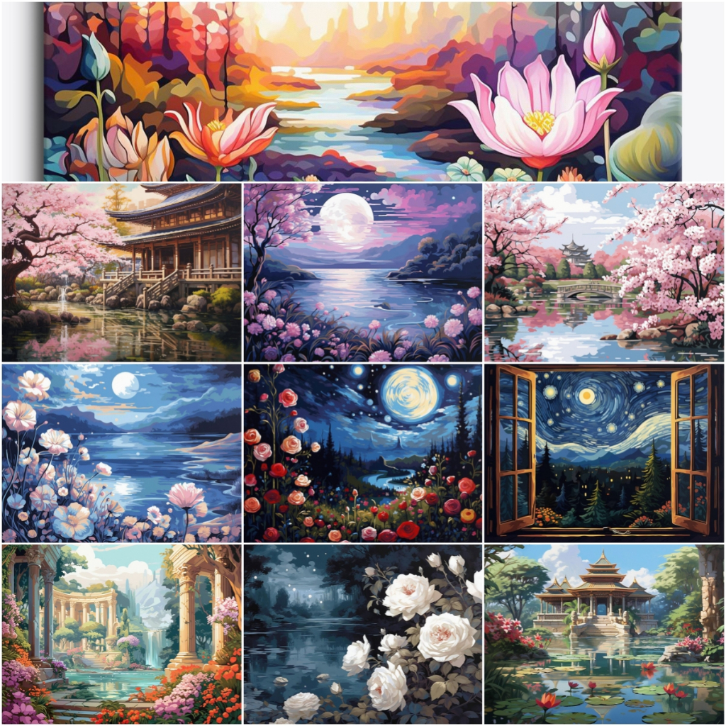 Drofe-40*50cm-tranh tô màu theo số-tranh số hoá-tranh sơn dầu số hoá-Tranh Số Hoá-Tranh số hóa-tranh