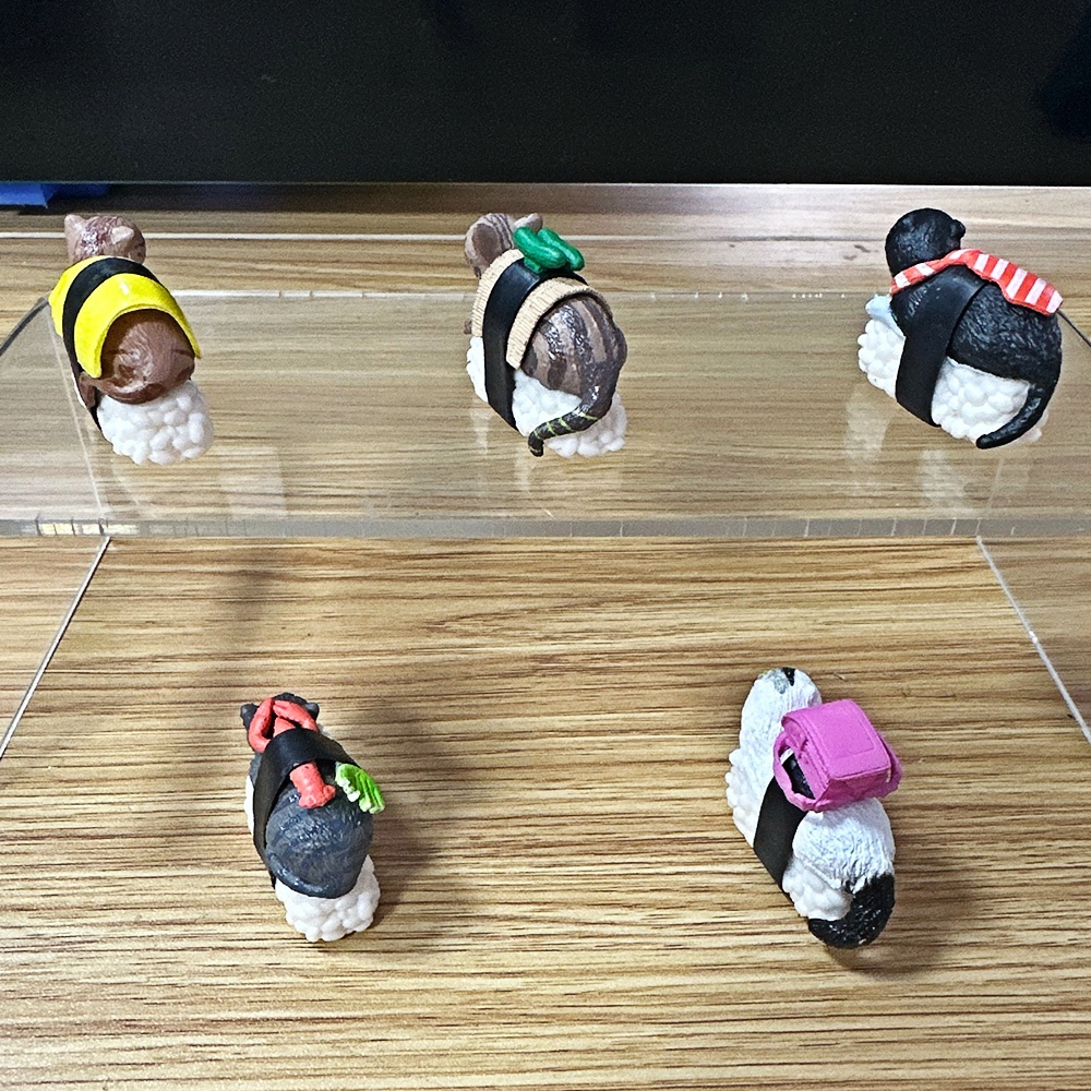 Set 5 / 3cm Móc Khóa Hình Mèo Hoạt Hình Sáng Tạo 3cm