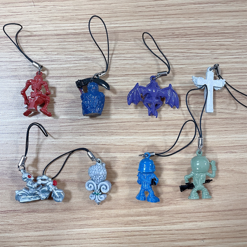 Set 8 Móc Khóa Hợp Kim Hình Bộ Xương Thời Trang Nam Nữ