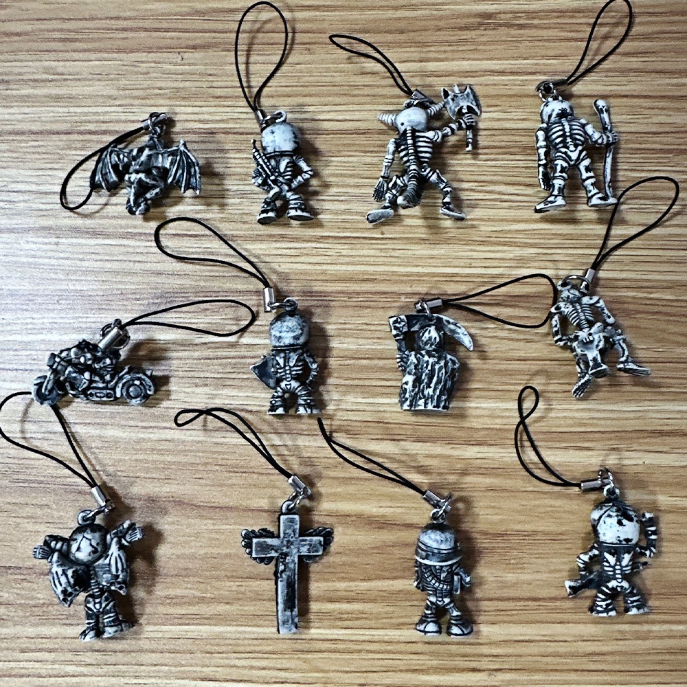 Set 12 / Bộ 4cm Dây Chuyền Mặt Đầu Lâu Phong Cách Cổ Điển Thời Trang 4cm