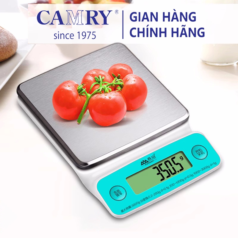 Camry Cân Điện Tử Với Màn Hình lcd 1g - 3kg 0.1g Độ Chính Xác Cao Đa Năng Tiện Dụng Cho Nhà Bếp