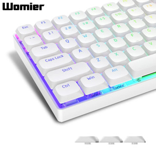 Keycaps cấu hình thấp WOMIER 118 phím - Keycaps tùy chỉnh, Keycaps bàn phím ISA Horizon cho 60% 65% 75% 100% Cherry Gateron MX Switch Bàn phím cơ (Keycaps trắng)