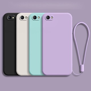 Ốp Điện Thoại tpu Silicon Mềm Mỏng Khung Vuông Có Dây Đeo Cổ Tay Cho vivo y71 y83 y55 y53 2017