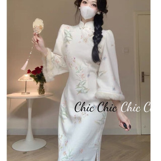 Chic Chic váy nữ sườn xám Đầm Body Cho thời váy hàn quốc INS xu hướng Fashion WLQ23C0ITB 51Z231221
