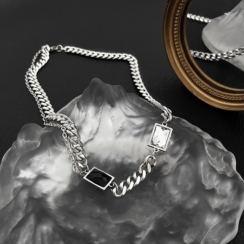 Vòng cổ Thép Titan Phong Cách hip hop Cá Tính Thời Trang