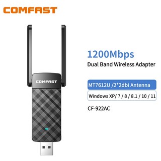 Comfast 5g usb wifi cho pc 1200mbps 3.0 tốc độ cao cho desktop chơi game băng tần kép 2.4g/5g cf-921ac